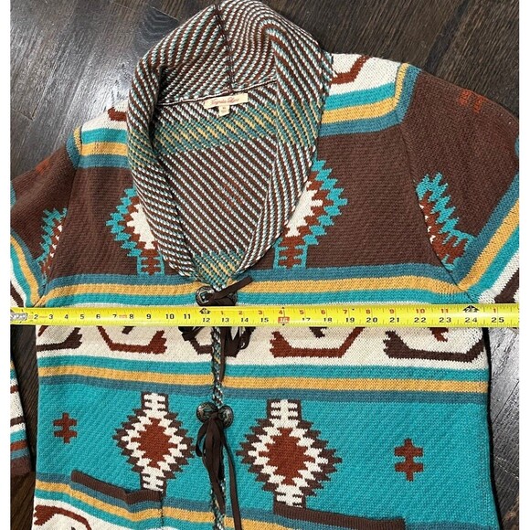 Magnolia Lane Masters Cardigan Women’s XL Sweater Aztec Southwestern Pockets - Picture 8 of 10